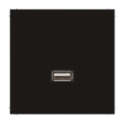 Розетка USB-удлинитель 1 местная Jung LS Черный механизм+накладка 
