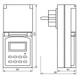 Розетка с таймером 61926/TM23 3500W/16A 230V недельная электронная  в защитном корпусе IP44 