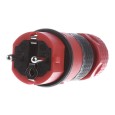 ABL Вилка с/з, резина+полиамид, IP54, 16A, 250B DIN 49440/441 для кабеля до 3x2,5 (красный/чёрный) 