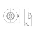 Датчик движения потолочный ДД 024В белый макс. 1100W угол 180-360гр, дальность 6м, IP33, ИЭК 