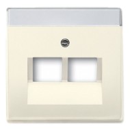 Накладка 2-ой Rj11/Rj45 ABB savanne, слоновая кость solo/future/dynasty (1803-02-82) (бежевый)