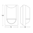 Датчик движения инфракрасный STEINEL IS 2180 ECO настенный, накладной 2000W 180° 12m IP54 white 