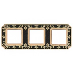 Рамка 3-ная Siena Smalto Italiano Fede Jet Black 