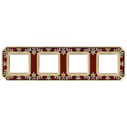 Рамка 4-ная Siena Smalto Italiano Fede Ruby Red 