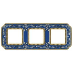 Рамка 3-ная Fede Firenze Smalto Italiano, blue sapphire 