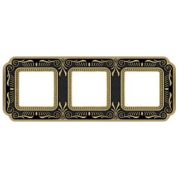 Рамка 3-ная Fede Firenze Smalto Italiano, jet black 