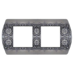 Рамка на 2 поста гор/верт Sanremo Fede antic silver 