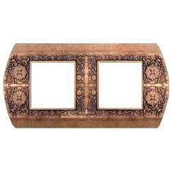 Рамка на 2 поста гор/верт Sanremo Fede rustic copper 