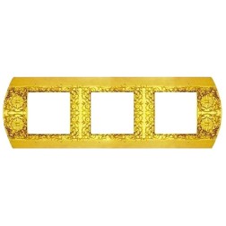 Рамка на 3 поста гор/верт Sanremo Fede bright gold 