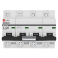 Автоматический выключатель 4P 125А (C) 10kA ВА 47-100 EKF Basic (автомат) 