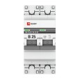 Автоматический выключатель 2P 25А (В) 4,5kA ВА 47-63 EKF PROxima (автомат) 
