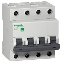 Автоматический выключатель Schneider Electric EASY 9 4П 6А С 4,5кА 400В (автомат) 