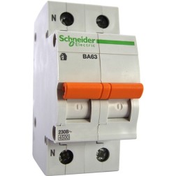 Автоматический выключатель Schneider Electric ВА63 1п+н 6A C 4,5 кА (автомат) 