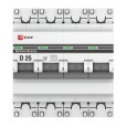 Автоматический выключатель 4P 25А (D) 4,5kA ВА 47-63 EKF PROxima (автомат) 