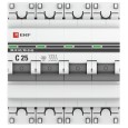Автоматический выключатель 4P 25А (C) 4,5kA ВА 47-63 EKF PROxima (автомат) 
