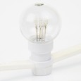 Гирлянда LED Galaxy Bulb String 10м, белый КАУЧУК, 30 ламп*6 LED БЕЛЫЕ  Партия NN на ПВХ, 25 ламп, в 