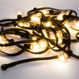 Гирлянда LED Galaxy Bulb String 10м, черный КАУЧУК, 30 ламп*6 LED ЖЕЛТЫЕ, влагостойкая IP65 