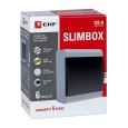 Щит распределительный накладной ЩРН-П-6 SlimBox 6м пластик затемненная дверца IP41 EKF PROxima 