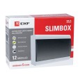 Щит распределительный накладной ЩРН-П-12 SlimBox 12м пластик затемненная дверца IP41 EKF PROxima 