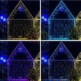 Гирлянда бахрома светодиодная 4,8х0,6м 176LED RGB IP44, постоянное свечение,прозрачный провод 