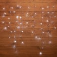 Гирлянда светодиодная Бахрома 3*0,8 м 200 LED БЕЛЫЕ, прозрачный ПВХ 