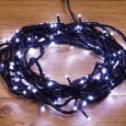 Гирлянда Сеть 1х1,5м, 160LED белый IP44 свечение с динамикой, черный провод, 230В 