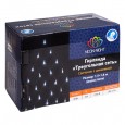 Гирлянда Сеть треугольная 2х2х1,5м, 136LED тепло-белый IP44 свечение с динамикой, черный провод 230В 