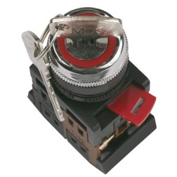 Переключатель АKS-22 черный с ключ. 2 полож. I-O 1з+1р ИЭК  Переключатель АKS-22 черный с ключ. 2 полож. I-O 1з+1р ИЭК