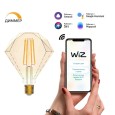 Лампа светодиодная филаментная Gauss Smart Home DIM+CCT E27 Diamond Golden 6,5 Вт 2000-5500 К 1/40 