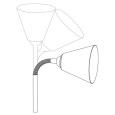 Светильник-штекер Paulmann Junus макс.20Вт E14 230В Серый Металл/Пластик Без лампы 95429 