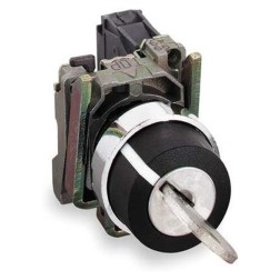 Переключатель Schneider Electric XB4BG21 на 3 положения с возвратом, с ключем 