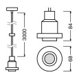 Ретро патрон Е27 LEDVANCE Vintage 1906 PenduLum PRO Gold 4058075153868 