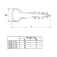 Дюбель-хомут для плоского провода ДХП 14-6мм полиамид (100шт) (ДХП 14-6) 