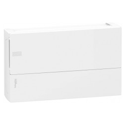 Шкаф навесной Schneider Electric Resi9 Mini Pragma 18 модулей с белой дверью 2 шины N и PE 