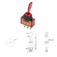 Тумблер 12V 20А (3c) ON-OFF однополюсный  с красной подсветкой  REXANT 