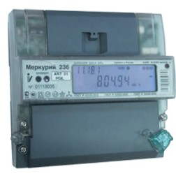 Электросчетчик Меркурий 236 АRT-01PQL 5-60А 230/400В многотарифный ЖКИ PLC-I на din-рейку 