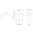 Выключатель клавишный 250V 3А (3с) ON-ON красный  Micro  REXANT 