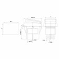 Выключатель клавишный 250V 15А (4с) ON-OFF зеленый  с подсветкой  ВЛАГОЗАЩИТА  REXANT 
