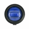 Выключатель клавишный круглый 12V 16А (3с) ON-OFF синий  с подсветкой  REXANT 
