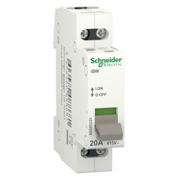 Выключатель нагрузки iSW Acti 9 Schneider Electric 2П 20A (модульный рубильник) 1 модуль 