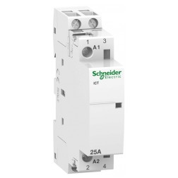 Модульный контактор iCT Acti 9 Schneider Electric 25A 2 полюса 2НО  220В АС 50ГЦ 1 модуль 