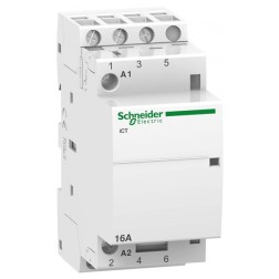 Модульный контактор iCT Acti 9 Schneider Electric 3 полюс 16A 3НО 220/240В АС 50ГЦ 2 модуль 