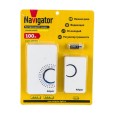 Звонок электрический Navigator 61 696 NDB-A-DC03-1V1-WH 36 мелодий питание от батареек 