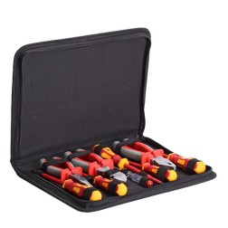 Набор изолированного инструмента до 1000В 9 предметов НИИ-01 КВТ  Набор изолированного инструмента до 1000В 9 предметов НИИ-01 КВТ