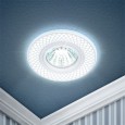 Встраиваемый светильник ЭРА DK LD42 WH/WH декор c LED подсветкой MR16 белый/белый 5056183763992 