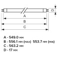 Люминесцентная лампа Philips TL5 HE 14W/830 G5, 549mm 