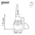 Лампа Gauss A60 3W 130lm 4000K E27 с солнечной панелью LED 1/40 