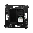 Компьютерная розетка RJ-45 в стену кат.5e одинарная DKC Avanti, черный квадрат 