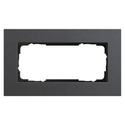 Рамка 2-я без перегородки Gira Esprit Linoleum-Multiplex Антрацит 