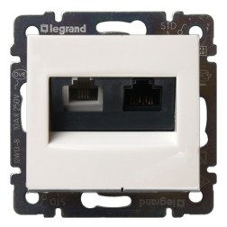 Розетка телефон+компьютер Legrand Valena  RJ11+RJ45 Cat6 UTP белый 